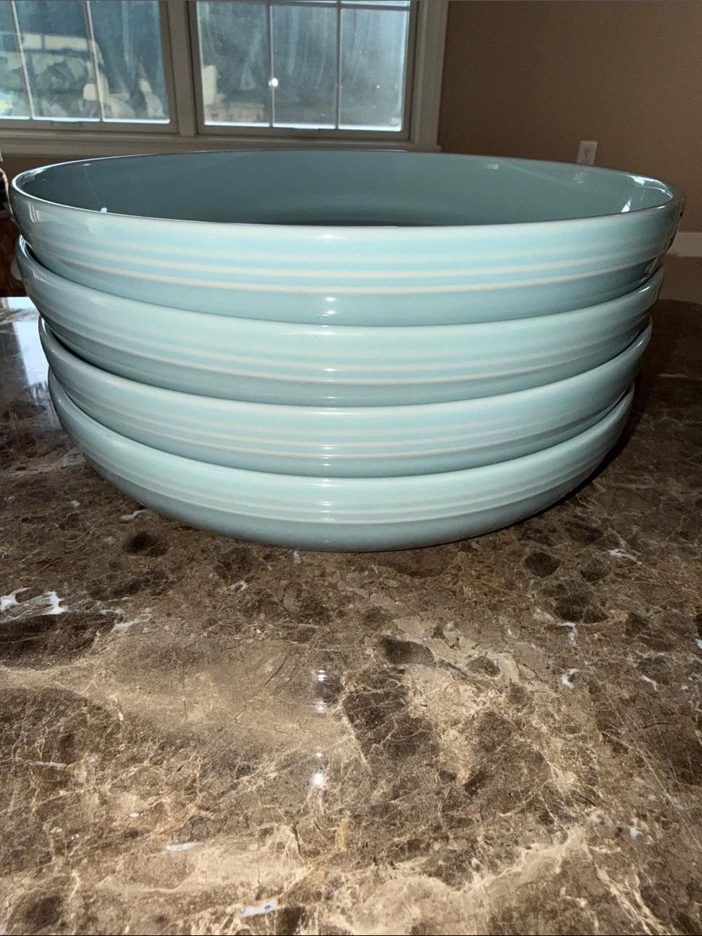 LE CREUSET COUPE SOUP PLATE SEA SALT, Set of 4